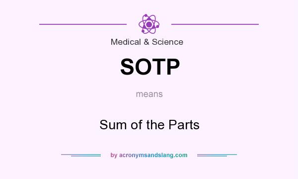 What does SOTP mean? It stands for Sum of the Parts