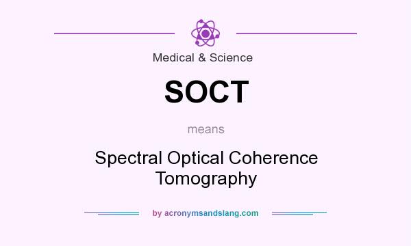 What does SOCT mean? It stands for Spectral Optical Coherence Tomography