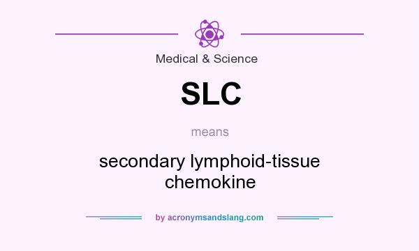 What does SLC mean? It stands for secondary lymphoid-tissue chemokine