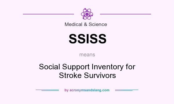 What does SSISS mean? It stands for Social Support Inventory for Stroke Survivors