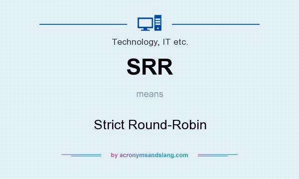 What does SRR mean? It stands for Strict Round-Robin