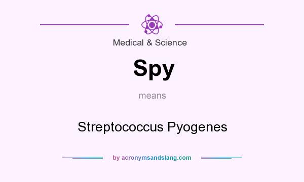 What does Spy mean? It stands for Streptococcus Pyogenes