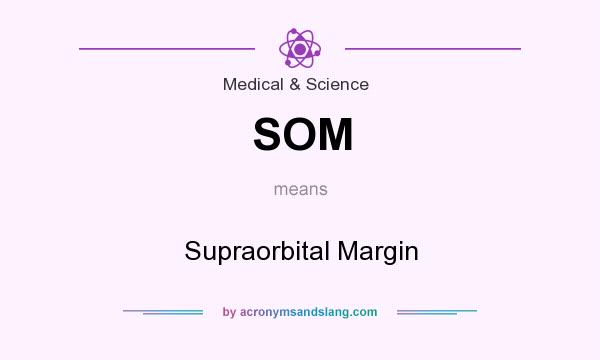 What does SOM mean? It stands for Supraorbital Margin