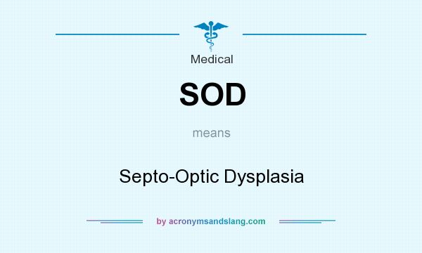What does SOD mean? It stands for Septo-Optic Dysplasia