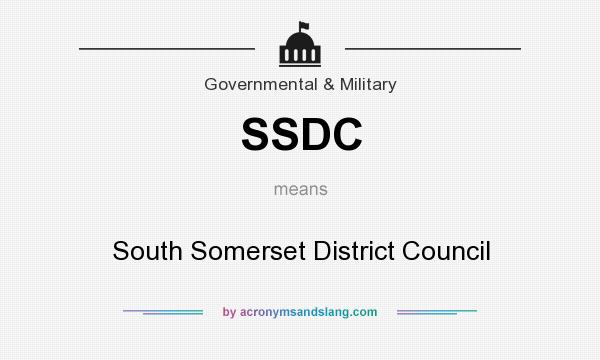 What does SSDC mean? It stands for South Somerset District Council
