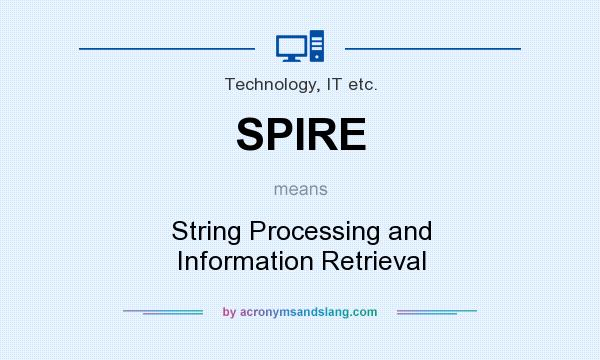 What does SPIRE mean? It stands for String Processing and Information Retrieval