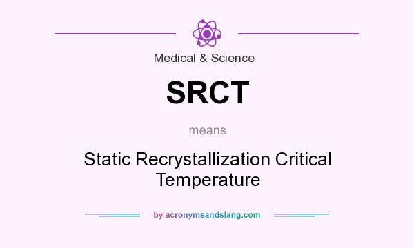 What does SRCT mean? It stands for Static Recrystallization Critical Temperature