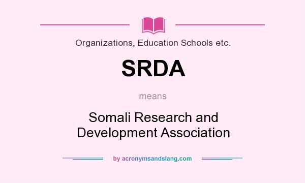 What does SRDA mean? It stands for Somali Research and Development Association