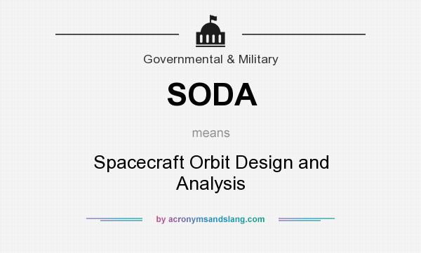 What does SODA mean? It stands for Spacecraft Orbit Design and Analysis