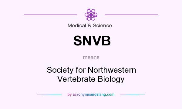What does SNVB mean? It stands for Society for Northwestern Vertebrate Biology