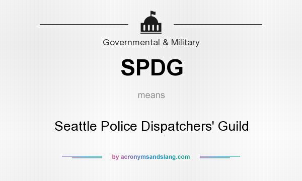 What does SPDG mean? It stands for Seattle Police Dispatchers` Guild