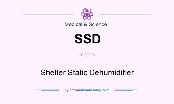 What does SSD mean? It stands for Shelter Static Dehumidifier