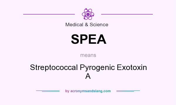 What does SPEA mean? It stands for Streptococcal Pyrogenic Exotoxin A