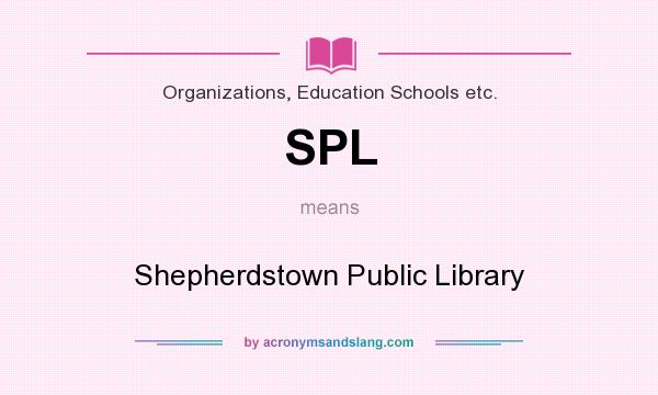 What does SPL mean? It stands for Shepherdstown Public Library