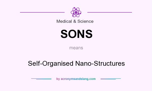 What does SONS mean? It stands for Self-Organised Nano-Structures