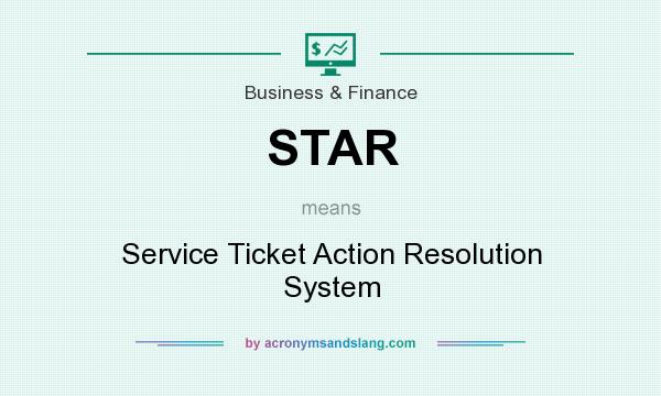 What does STAR mean? It stands for Service Ticket Action Resolution System