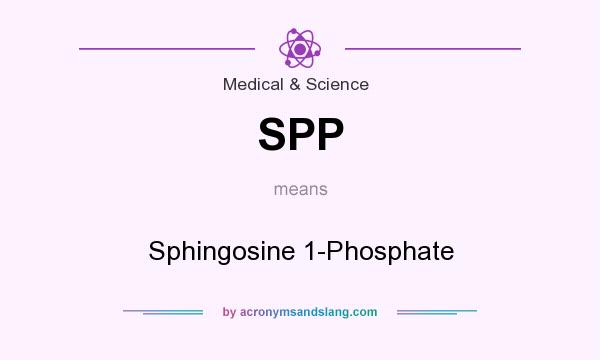 What does SPP mean? It stands for Sphingosine 1-Phosphate