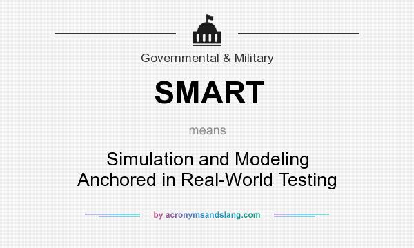 What does SMART mean? It stands for Simulation and Modeling Anchored in Real-World Testing