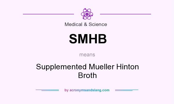 What does SMHB mean? It stands for Supplemented Mueller Hinton Broth