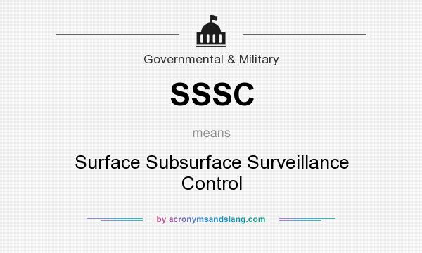 What does SSSC mean? It stands for Surface Subsurface Surveillance Control