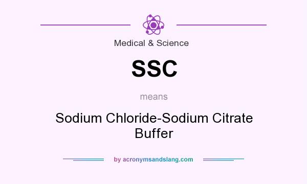 What does SSC mean? It stands for Sodium Chloride-Sodium Citrate Buffer