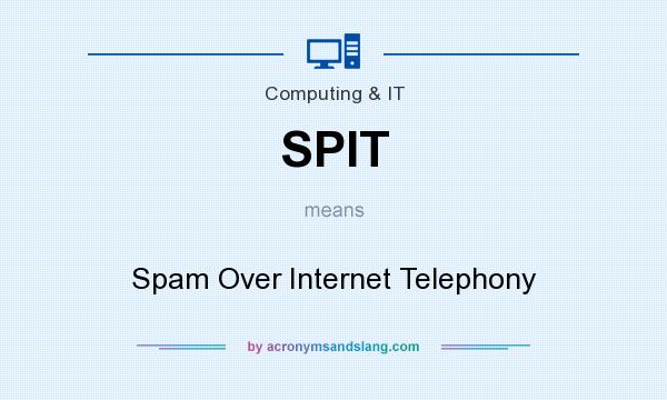 What does SPIT mean? It stands for Spam Over Internet Telephony