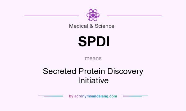 What does SPDI mean? It stands for Secreted Protein Discovery Initiative