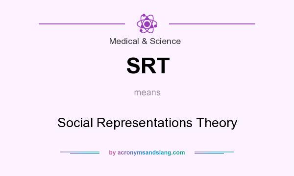 What does SRT mean? It stands for Social Representations Theory