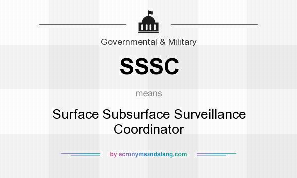 What does SSSC mean? It stands for Surface Subsurface Surveillance Coordinator