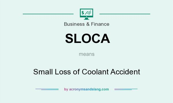 What does SLOCA mean? It stands for Small Loss of Coolant Accident