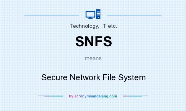 What does SNFS mean? It stands for Secure Network File System