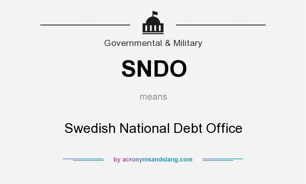 What does SNDO mean? It stands for Swedish National Debt Office