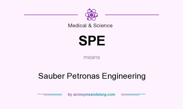 What does SPE mean? It stands for Sauber Petronas Engineering