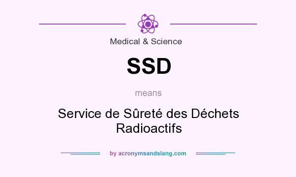 What does SSD mean? It stands for Service de Sûreté des Déchets Radioactifs