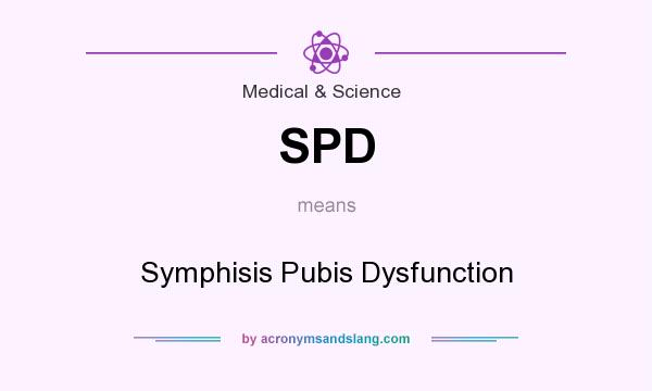 What does SPD mean? It stands for Symphisis Pubis Dysfunction
