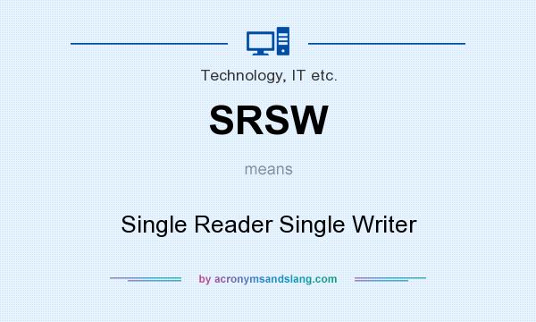 What does SRSW mean? It stands for Single Reader Single Writer