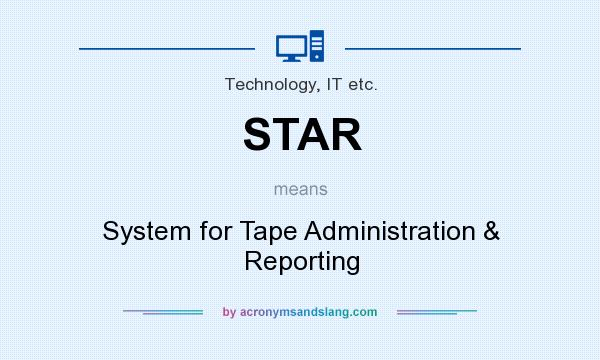 What does STAR mean? It stands for System for Tape Administration & Reporting