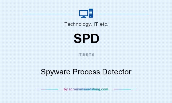 What does SPD mean? It stands for Spyware Process Detector