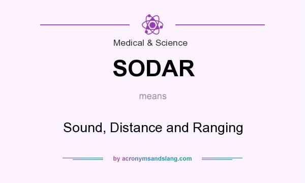 What does SODAR mean? It stands for Sound, Distance and Ranging