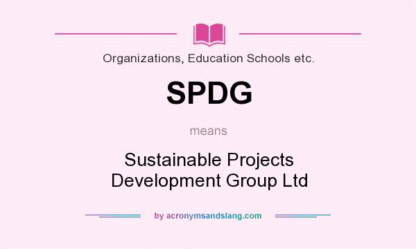 What does SPDG mean? It stands for Sustainable Projects Development Group Ltd