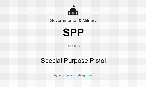 What does SPP mean? It stands for Special Purpose Pistol