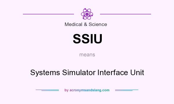What does SSIU mean? It stands for Systems Simulator Interface Unit