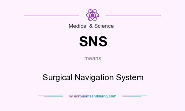 What does SNS mean? It stands for Surgical Navigation System