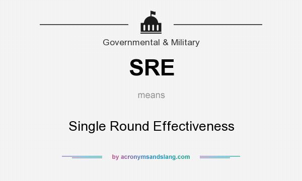 What does SRE mean? It stands for Single Round Effectiveness