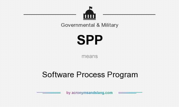 What does SPP mean? It stands for Software Process Program