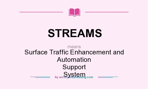 What does STREAMS mean? It stands for Surface Traffic Enhancement and Automation Support System