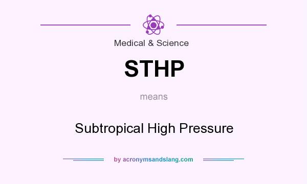 What does STHP mean? It stands for Subtropical High Pressure