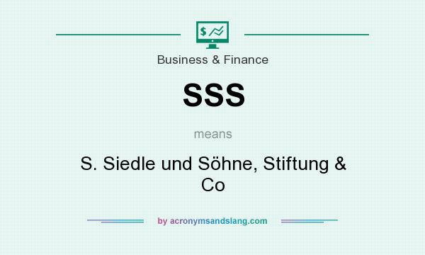 What does SSS mean? It stands for S. Siedle und Söhne, Stiftung & Co