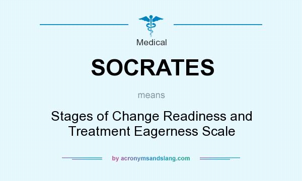 What does SOCRATES mean? It stands for Stages of Change Readiness and Treatment Eagerness Scale
