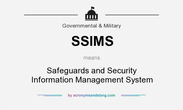 What does SSIMS mean? It stands for Safeguards and Security Information Management System